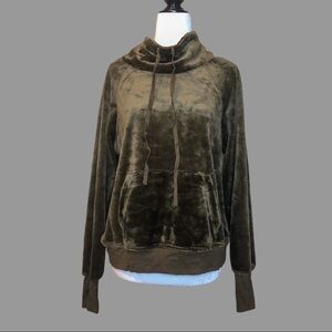 ❤️ S ❤️ NWT Anthro Pullover Sweater Jumper Fuzzy Kangaroo Pouch Adjustable​